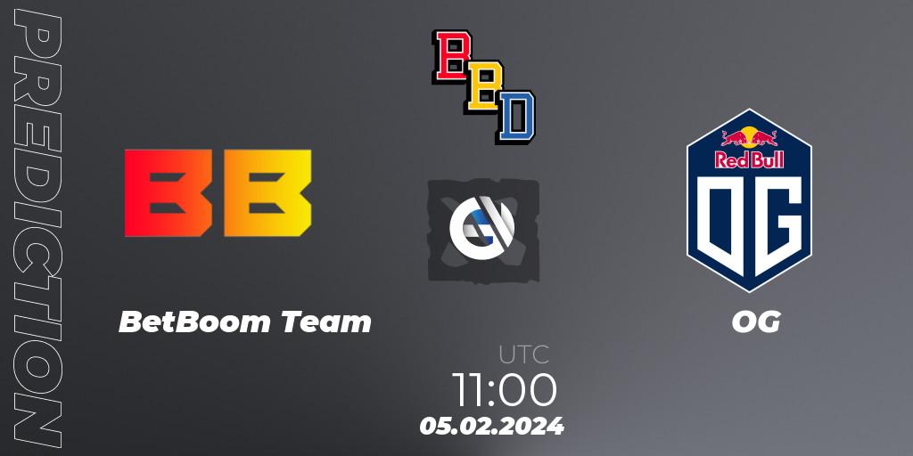 Prognose für das Spiel BetBoom Team VS OG. 05.02.24. Dota 2 - BetBoom Dacha Dubai 2024