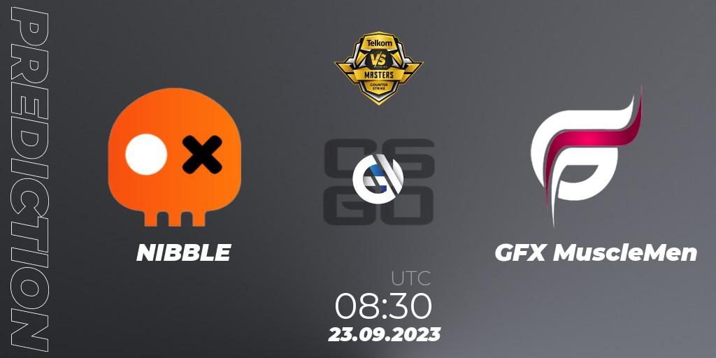 Prognose für das Spiel NIBBLE VS GFX MuscleMen. 23.09.23. CS2 (CS:GO) - VS Gaming League Masters 2023