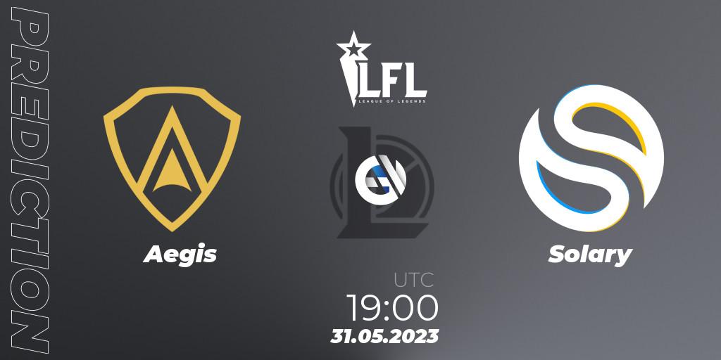 Prognose für das Spiel Aegis VS Solary. 31.05.2023 at 19:00. LoL - LFL Summer 2023 - Group Stage