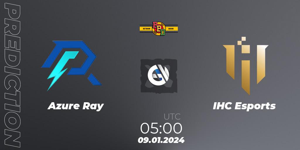 Prognose für das Spiel Azure Ray VS IHC Esports. 09.01.24. Dota 2 - BetBoom Dacha Dubai 2024: SEA and CN Closed Qualifier