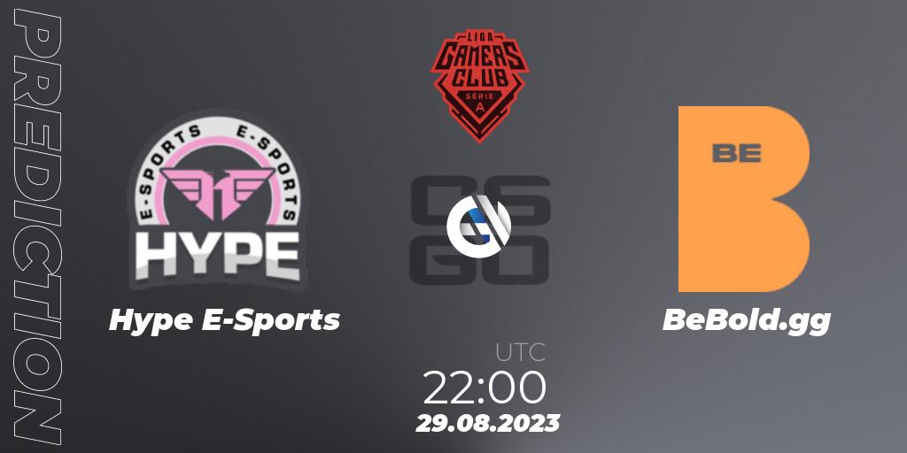 Prognose für das Spiel Hype E-Sports VS BeBold.gg. 29.08.2023 at 22:00. Counter-Strike (CS2) - Gamers Club Liga Série A: August 2023