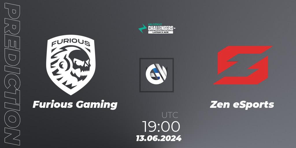 Prognose für das Spiel Furious Gaming VS Zen eSports. 15.06.2024 at 16:00. VALORANT - VALORANT Challengers 2024 LAS: Split 2