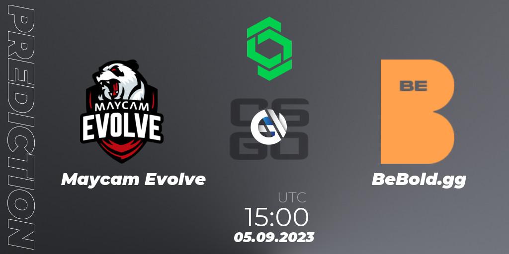 Prognose für das Spiel Maycam Evolve VS BeBold.gg. 05.09.2023 at 15:00. Counter-Strike (CS2) - CCT South America Series #11: Closed Qualifier