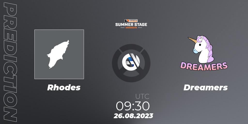 Prognose für das Spiel Rhodes VS Dreamers. 26.08.23. Overwatch - Overwatch League 2023 - Summer Stage Knockouts
