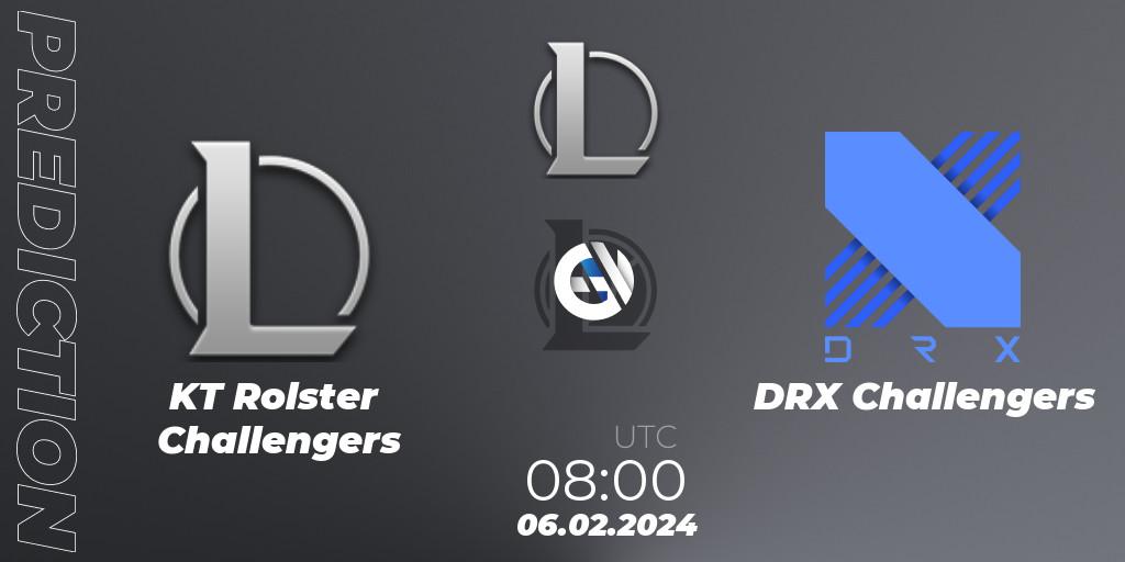 Prognose für das Spiel KT Rolster Challengers VS DRX Challengers. 06.02.24. LoL - LCK Challengers League 2024 Spring - Group Stage