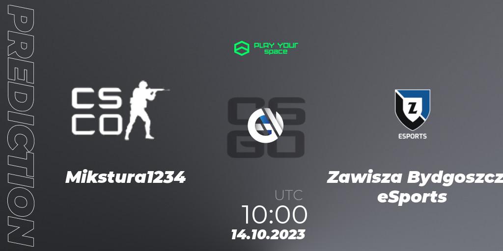 Prognose für das Spiel Mikstura1234 VS Zawisza Bydgoszcz eSports. 14.10.2023 at 10:00. Counter-Strike (CS2) - PYspace Cash Cup Finals