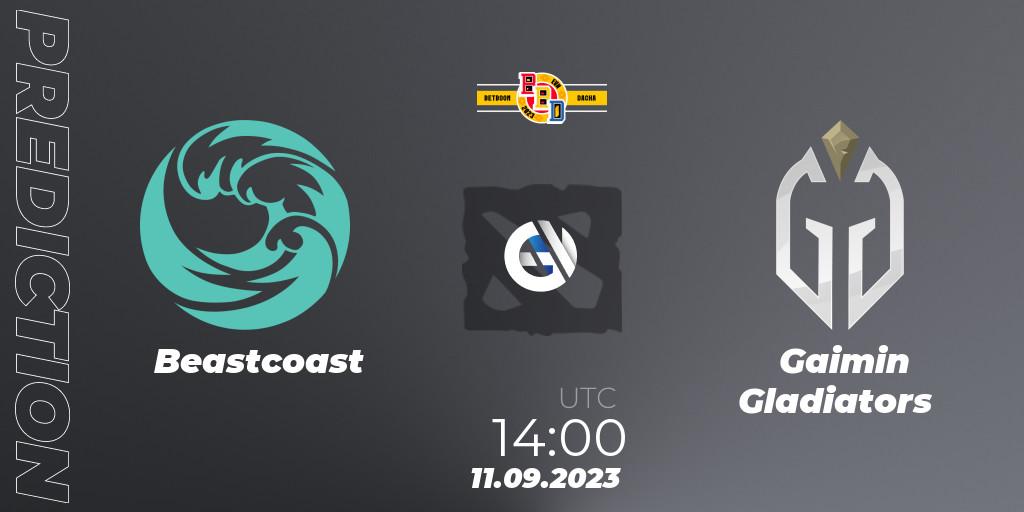 Prognose für das Spiel Beastcoast VS Gaimin Gladiators. 11.09.23. Dota 2 - BetBoom Dacha