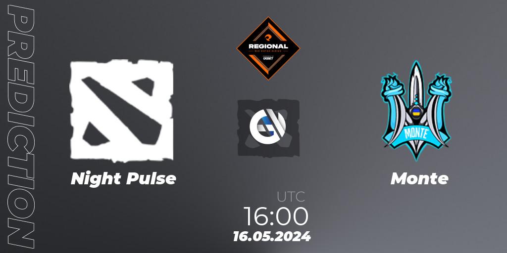 Prognose für das Spiel Night Pulse VS Monte. 16.05.2024 at 17:20. Dota 2 - RES Regional Series: EU #2