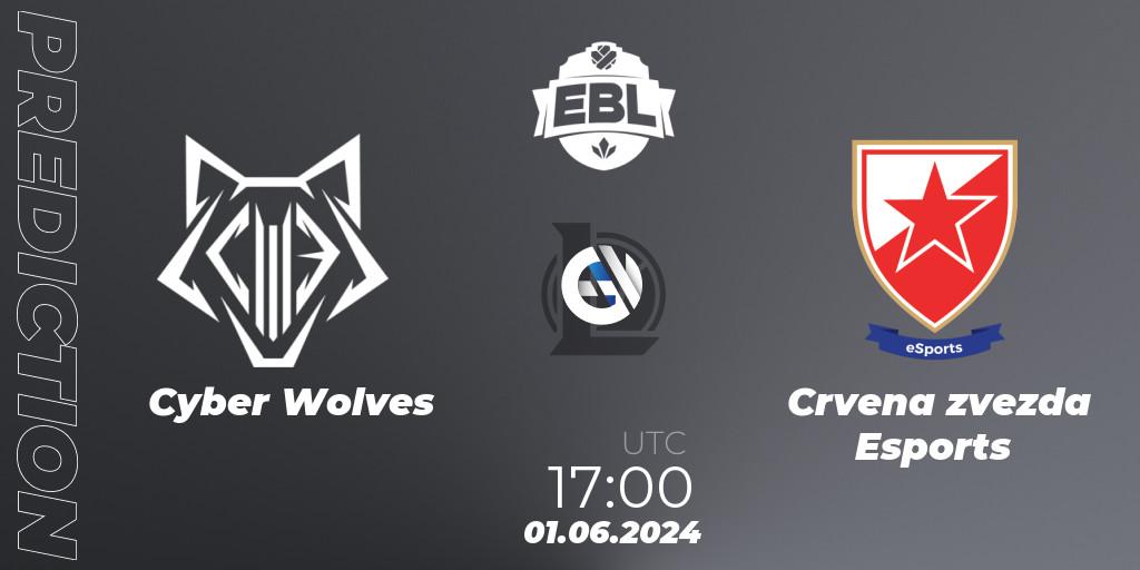 Prognose für das Spiel Cyber Wolves VS Crvena zvezda Esports. 01.06.2024 at 17:00. LoL - Esports Balkan League Season 15