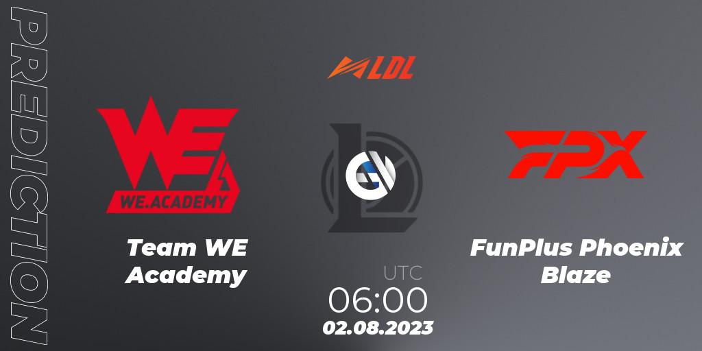Prognose für das Spiel Team WE Academy VS FunPlus Phoenix Blaze. 02.08.23. LoL - LDL 2023 - Playoffs