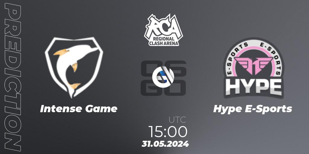Prognose für das Spiel Intense Game VS Hype E-Sports. 31.05.2024 at 15:00. Counter-Strike (CS2) - Regional Clash Arena South America: Closed Qualifier