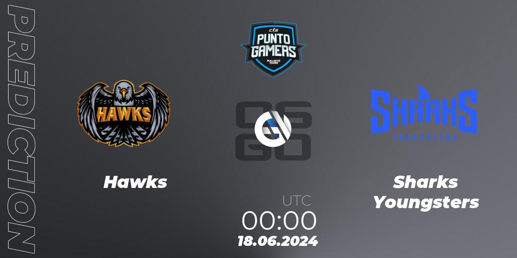 Prognose für das Spiel Hawks VS Sharks Youngsters. 18.06.2024 at 00:15. Counter-Strike (CS2) - Punto Gamers Cup 2024
