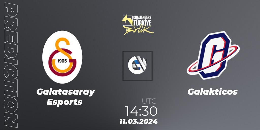 Prognose für das Spiel Galatasaray Esports VS Galakticos. 11.03.2024 at 14:30. VALORANT - VALORANT Challengers 2024 Turkey: Birlik Split 1