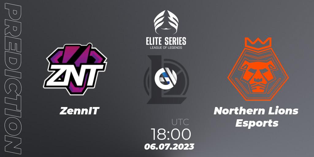 Prognose für das Spiel ZennIT VS Northern Lions Esports. 06.07.2023 at 18:00. LoL - Elite Series Summer 2023