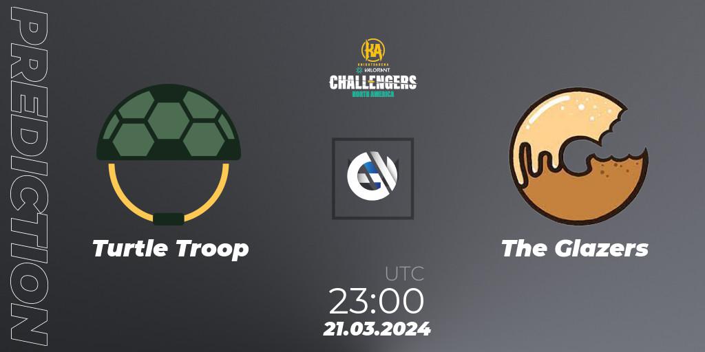 Prognose für das Spiel Turtle Troop VS The Glazers. 22.03.24. VALORANT - VALORANT Challengers 2024: North America Split 1