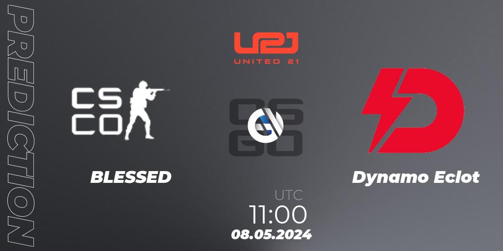 Prognose für das Spiel BLESSED VS Dynamo Eclot. 08.05.2024 at 12:00. Counter-Strike (CS2) - United21 Season 15