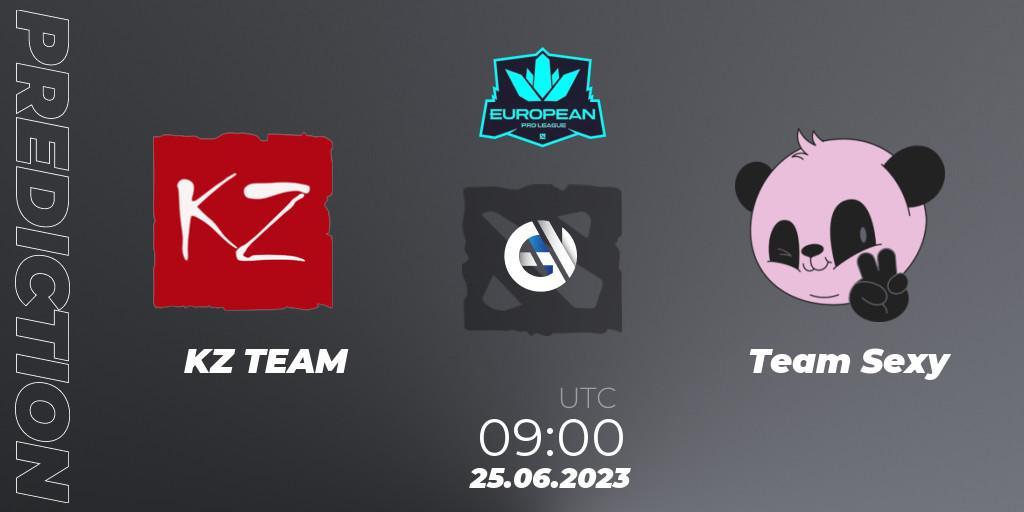 Prognose für das Spiel KZ TEAM VS Team Sexy. 25.06.2023 at 09:01. Dota 2 - European Pro League Season 10