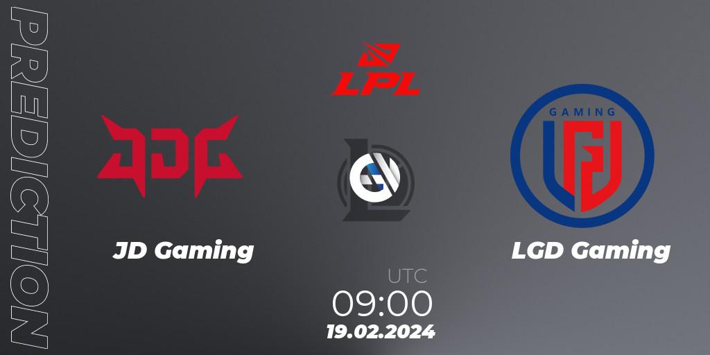 Prognose für das Spiel JD Gaming VS LGD Gaming. 19.02.24. LoL - LPL Spring 2024 - Group Stage