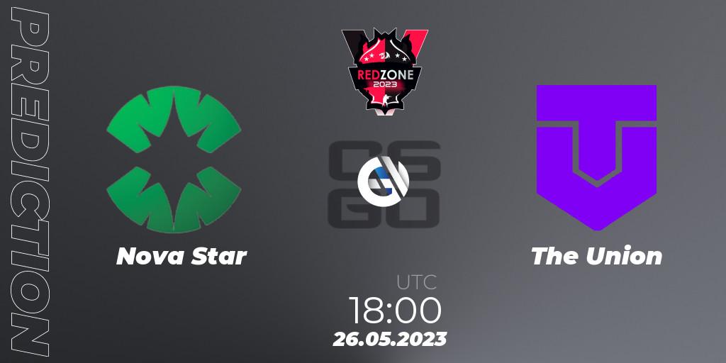 Prognose für das Spiel Nova Star VS The Union. 26.05.23. CS2 (CS:GO) - RedZone PRO League Season 3