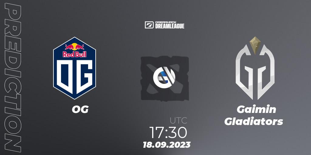 Prognose für das Spiel OG VS Gaimin Gladiators. 18.09.23. Dota 2 - DreamLeague Season 21