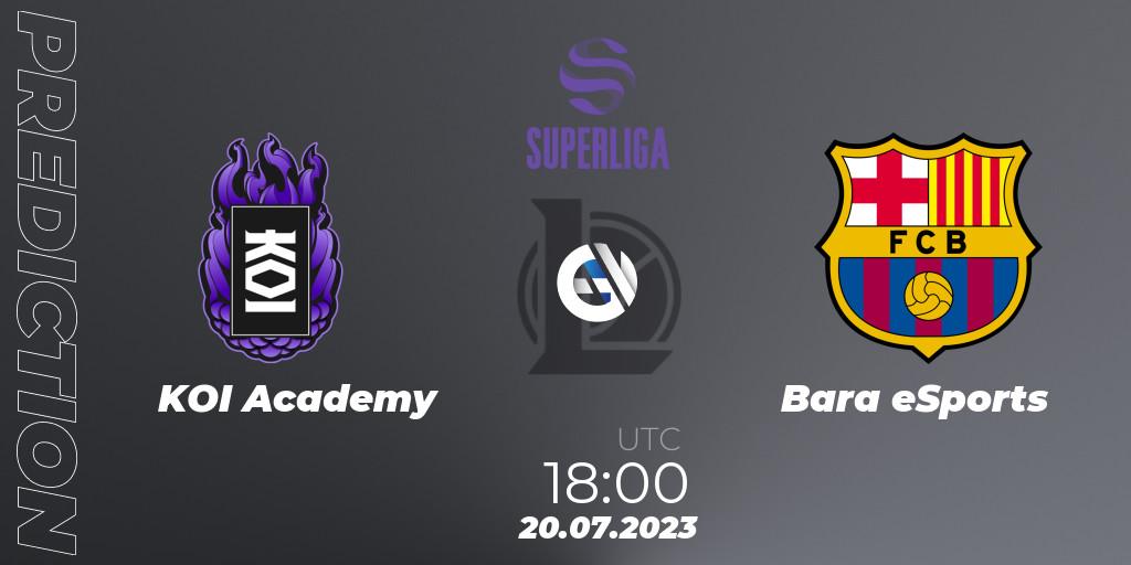 Prognose für das Spiel KOI Academy VS Barça eSports. 20.07.2023 at 18:00. LoL - Superliga Summer 2023 - Group Stage