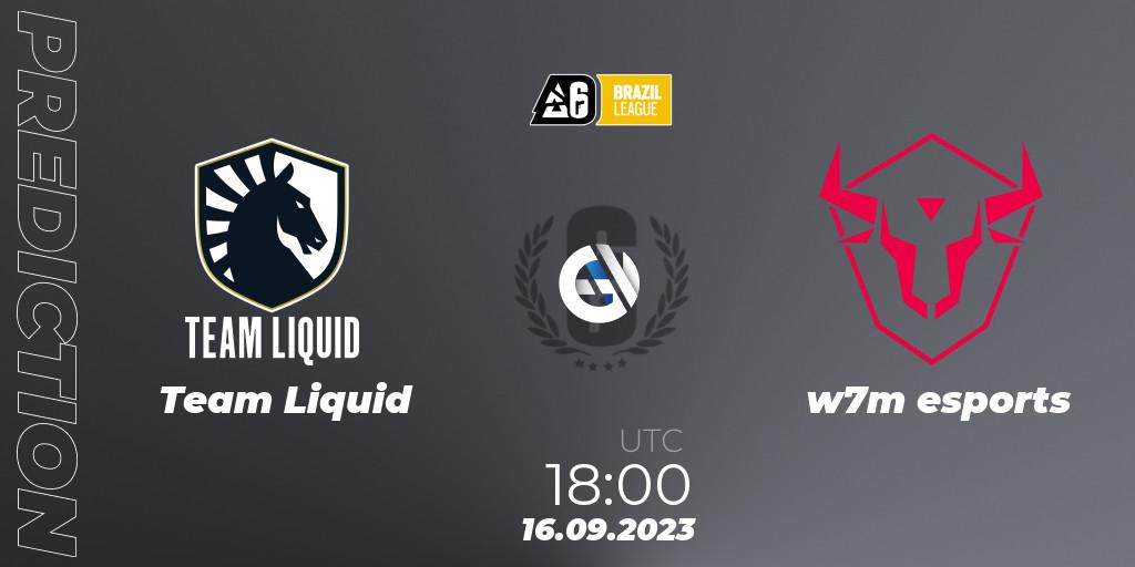 Prognose für das Spiel Team Liquid VS w7m esports. 16.09.23. Rainbow Six - Brazil League 2023 - Stage 2