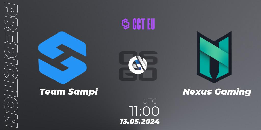 Prognose für das Spiel Team Sampi VS Nexus Gaming. 13.05.2024 at 11:00. Counter-Strike (CS2) - CCT Season 2 European Series #3