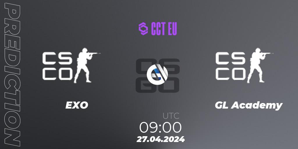 Prognose für das Spiel EXO Clan VS GamerLegion Academy. 27.04.24. CS2 (CS:GO) - CCT Season 2 Europe Series 2 Closed Qualifier