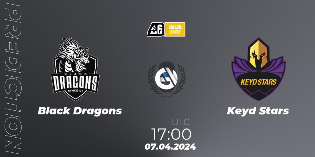 Prognose für das Spiel Black Dragons VS Keyd Stars. 07.04.24. Rainbow Six - Brazil League 2024 - Stage 1