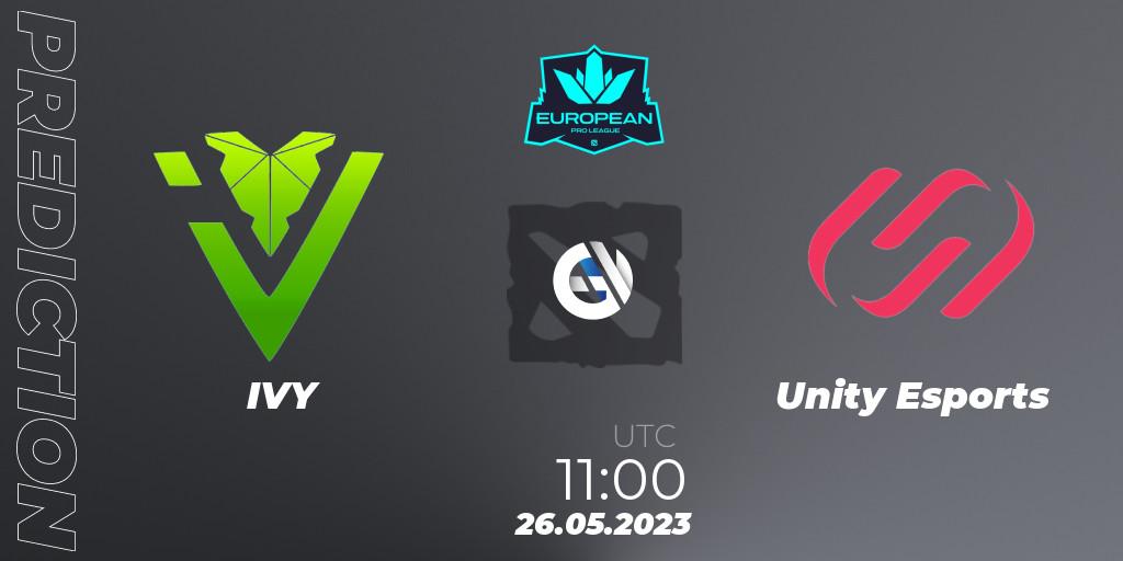 Prognose für das Spiel IVY VS Unity Esports. 25.05.23. Dota 2 - European Pro League Season 9