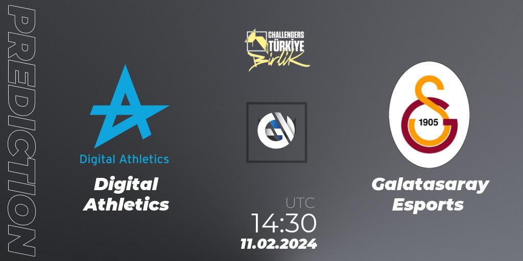 Prognose für das Spiel Digital Athletics VS Galatasaray Esports. 11.02.24. VALORANT - VALORANT Challengers 2024 Turkey: Birlik Split 1
