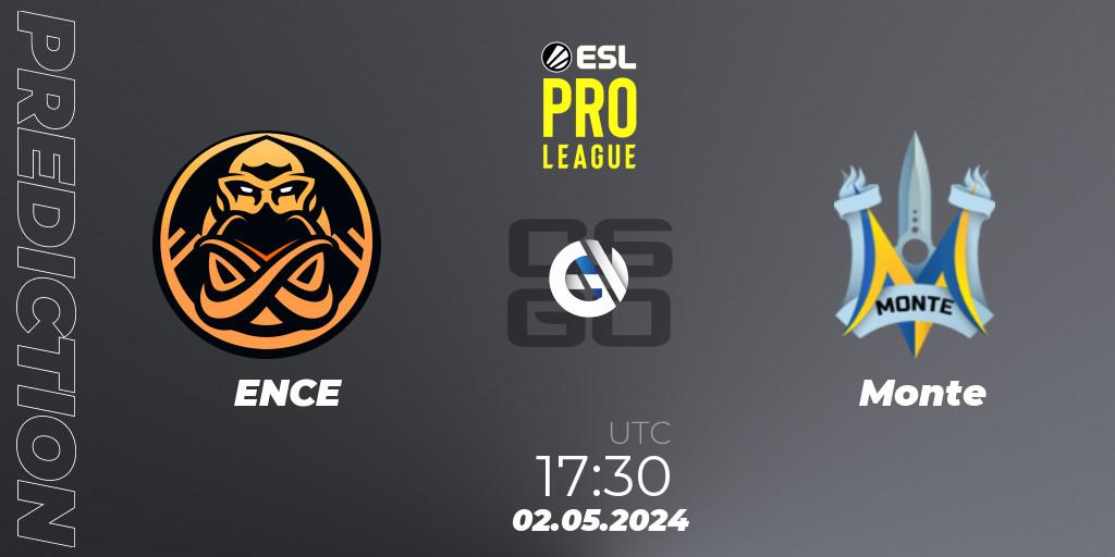 Prognose für das Spiel ENCE VS Monte. 02.05.24. CS2 (CS:GO) - ESL Pro League Season 19