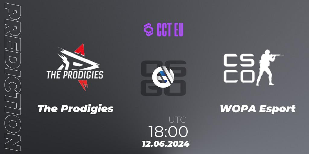 Prognose für das Spiel The Prodigies VS WOPA Esport. 12.06.2024 at 18:00. Counter-Strike (CS2) - CCT Season 2 European Series #6 Play-In
