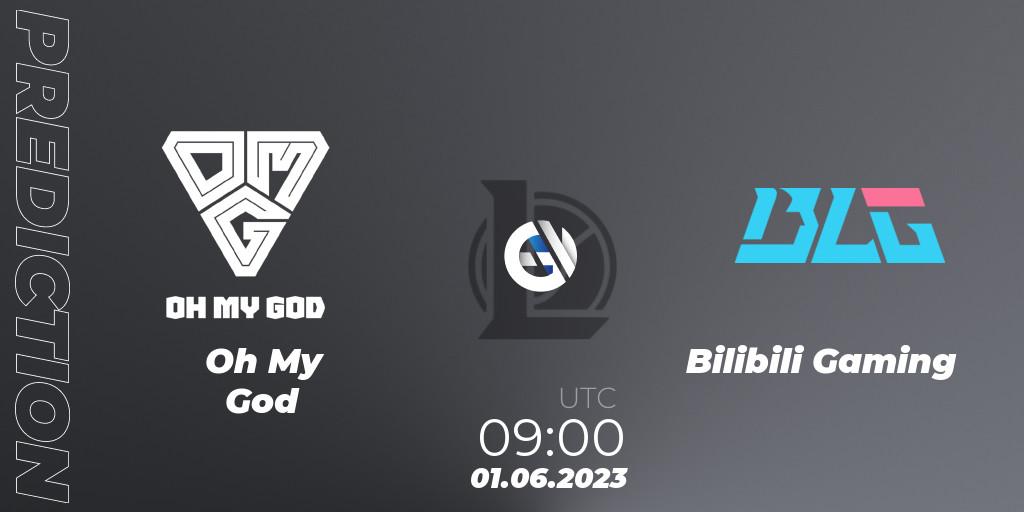 Prognose für das Spiel Oh My God VS Bilibili Gaming. 01.06.23. LoL - LPL Summer 2023 Regular Season