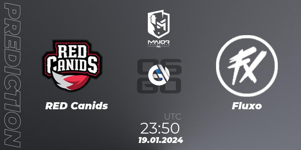 Prognose für das Spiel RED Canids VS Fluxo. 20.01.24. CS2 (CS:GO) - PGL CS2 Major Copenhagen 2024 South America RMR Closed Qualifier