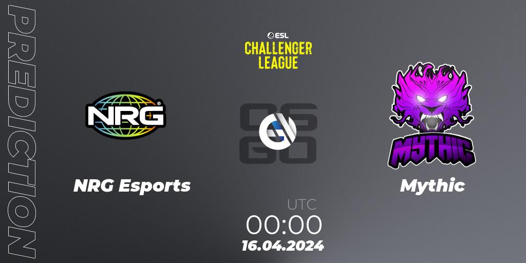 Prognose für das Spiel NRG Esports VS Mythic. 16.04.24. CS2 (CS:GO) - ESL Challenger League Season 47: North America