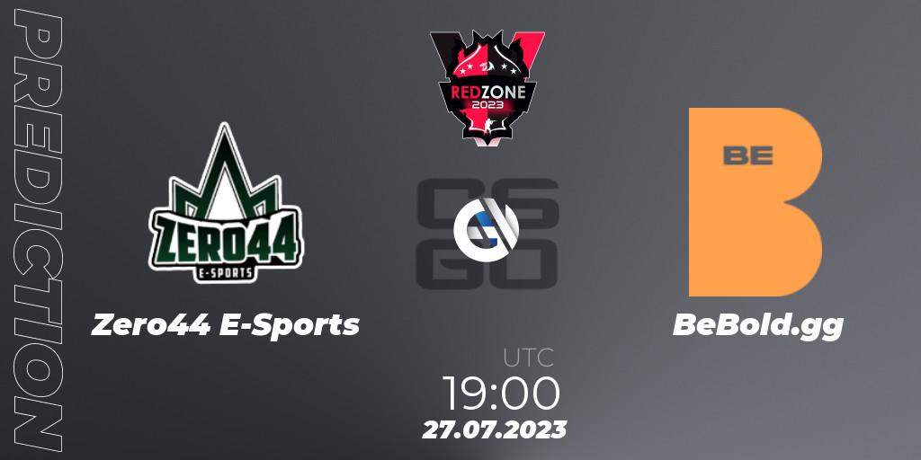 Prognose für das Spiel Zero44 E-Sports VS BeBold.gg. 27.07.2023 at 22:00. Counter-Strike (CS2) - RedZone PRO League Season 5