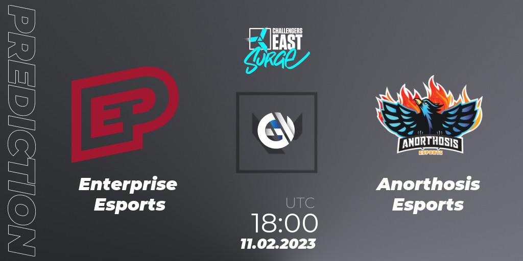 Prognose für das Spiel Enterprise Esports VS Anorthosis Esports. 11.02.23. VALORANT - VALORANT Challengers 2023 East: Surge Split 1