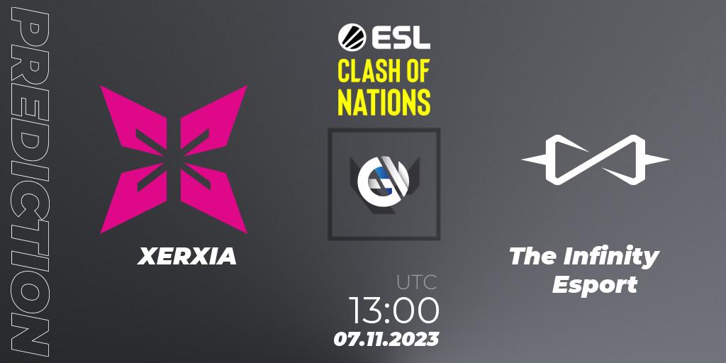 Prognose für das Spiel XERXIA VS The Infinity Esport. 07.11.2023 at 13:20. VALORANT - ESL Clash of Nations 2023 - Thailand Closed Qualifier