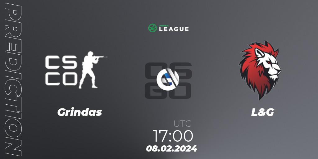 Prognose für das Spiel Grindas VS L&G. 08.02.24. CS2 (CS:GO) - ESEA Season 48: Advanced Division - Europe