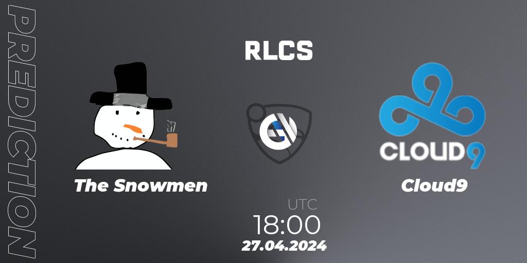 Prognose für das Spiel The Snowmen VS Cloud9. 27.04.24. Rocket League - RLCS 2024 - Major 2: NA Open Qualifier 4
