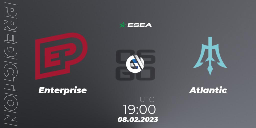 Prognose für das Spiel Enterprise VS Atlantic. 08.02.23. CS2 (CS:GO) - ESEA Season 44: Advanced Division - Europe