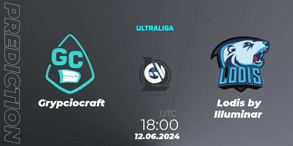 Prognose für das Spiel Grypciocraft VS Lodis by Illuminar. 12.06.2024 at 18:00. LoL - Ultraliga Season 12