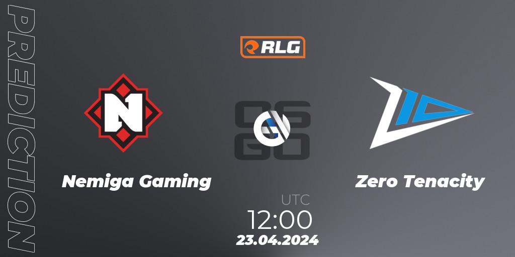 Prognose für das Spiel Nemiga Gaming VS Zero Tenacity. 23.04.24. CS2 (CS:GO) - RES European Series #2