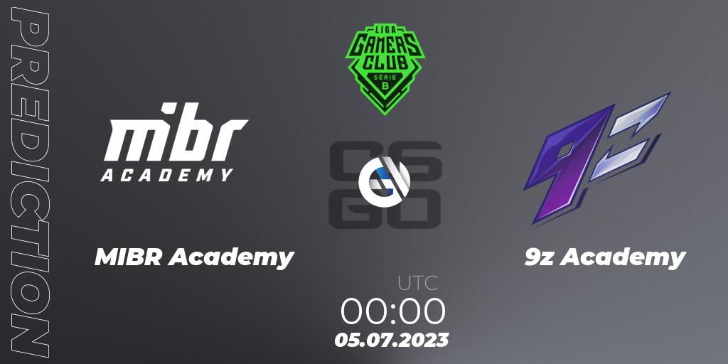 Prognose für das Spiel MIBR Academy VS 9z Academy. 06.07.23. CS2 (CS:GO) - Gamers Club Liga Série B: June 2023