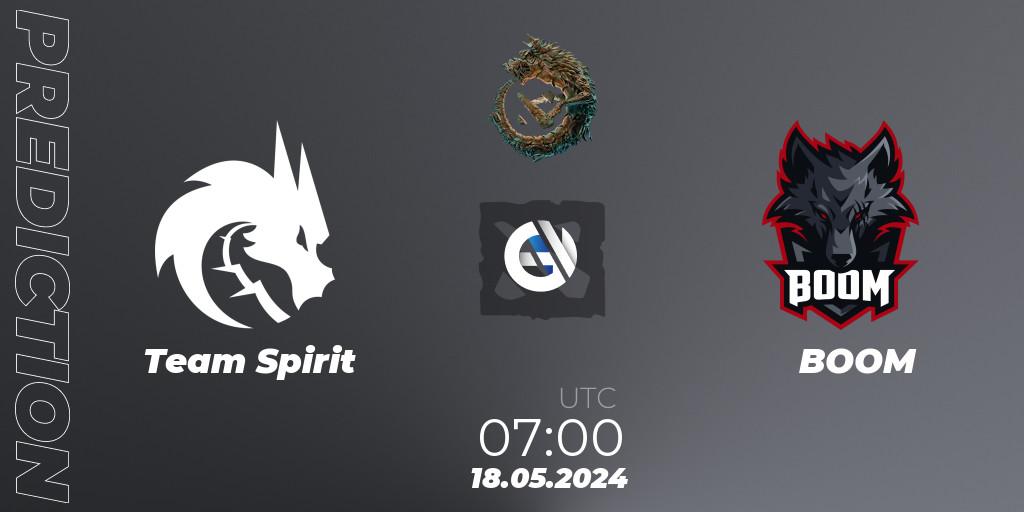 Prognose für das Spiel Team Spirit VS BOOM. 18.05.2024 at 07:20. Dota 2 - PGL Wallachia Season 1
