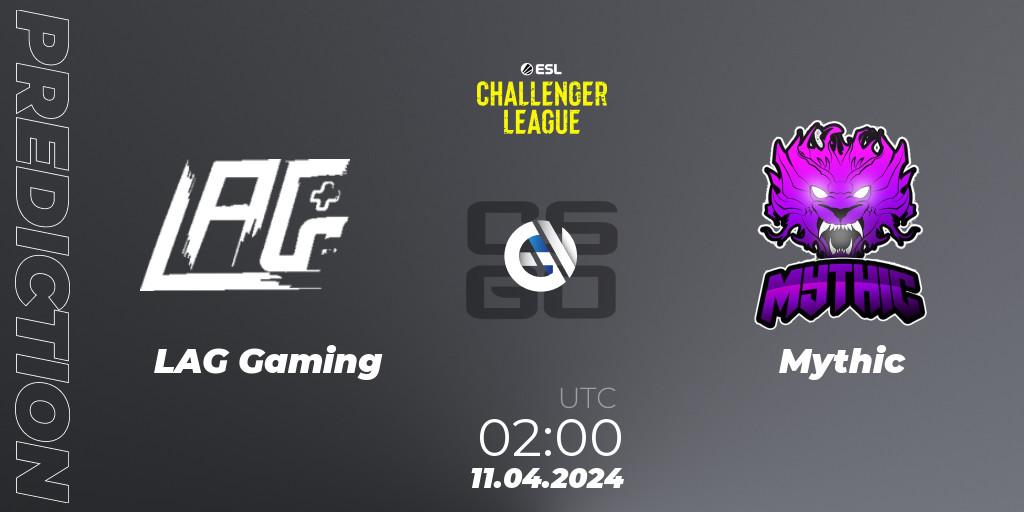 Prognose für das Spiel LAG Gaming VS Mythic. 11.04.24. CS2 (CS:GO) - ESL Challenger League Season 47: North America