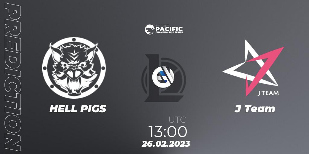 Prognose für das Spiel HELL PIGS VS J Team. 26.02.23. LoL - PCS Spring 2023 - Group Stage
