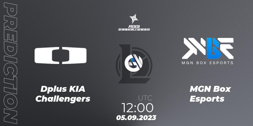 Prognose für das Spiel Dplus KIA Challengers VS MGN Box Esports. 05.09.23. LoL - Asia Star Challengers Invitational 2023