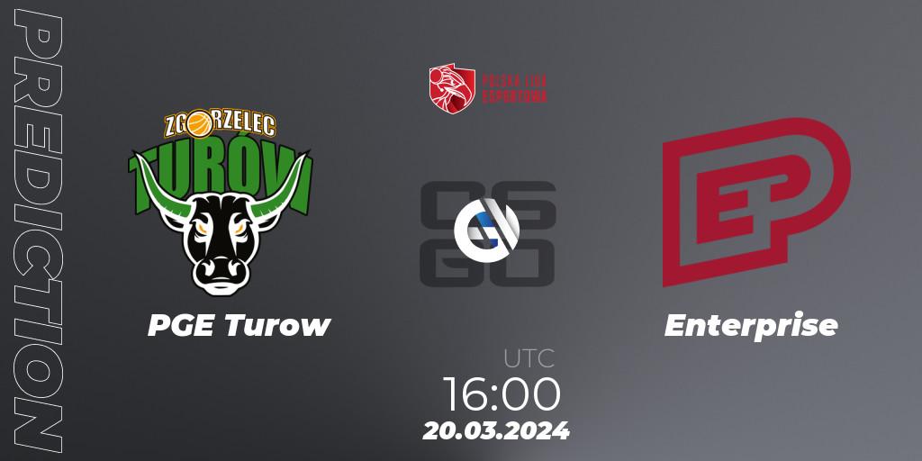 Prognose für das Spiel PGE Turow VS Enterprise. 20.03.24. CS2 (CS:GO) - Polska Liga Esportowa 2024: Split #1